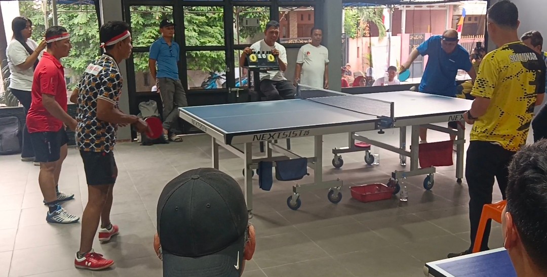Puluhan Wartawan Ikuti Turnamen Tenis Meja Antarmedia di Pelita 15 Table Tennis Club Depok